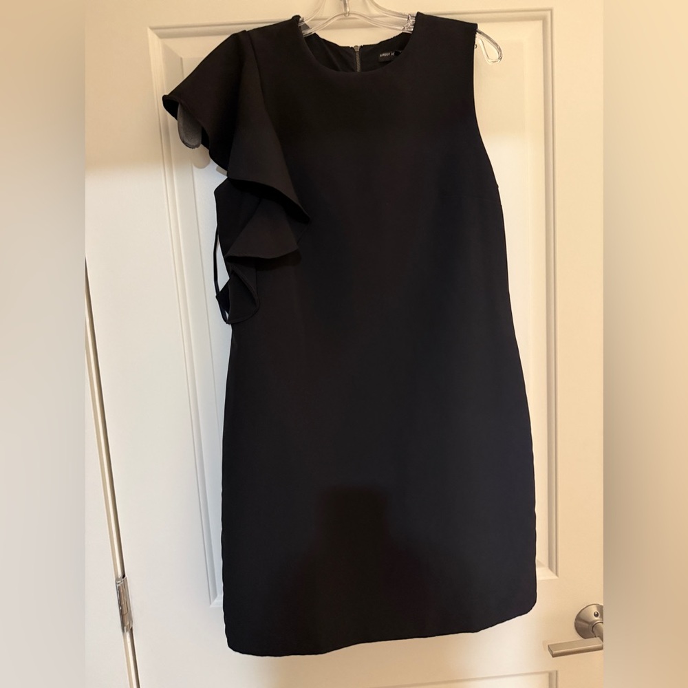 Maggy London One Shoulder Black Dress